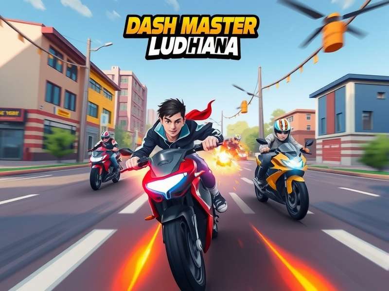 Dash Master Ludhiana multiplayer mode showing four characters racing